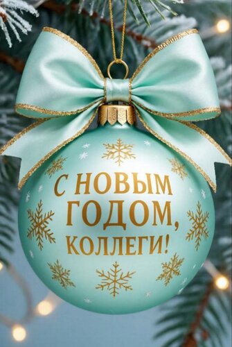 Открытка С Новым годом, коллеги!