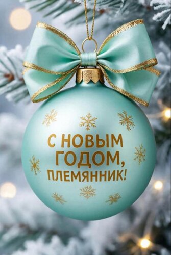 Открытка С Новым годом, племянник!