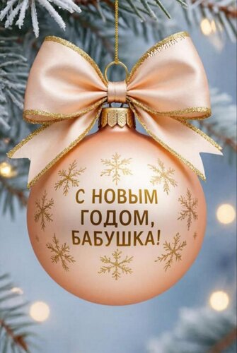 Открытка С Новым годом, бабушка!
