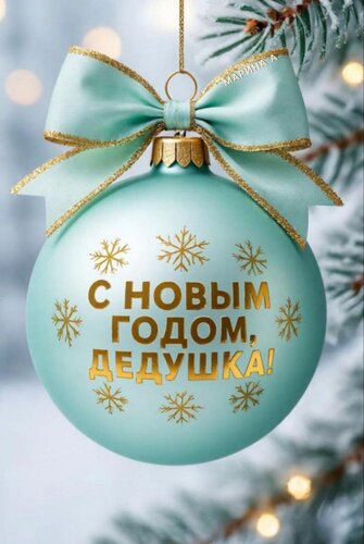 Открытка С Новым годом, дедушка!