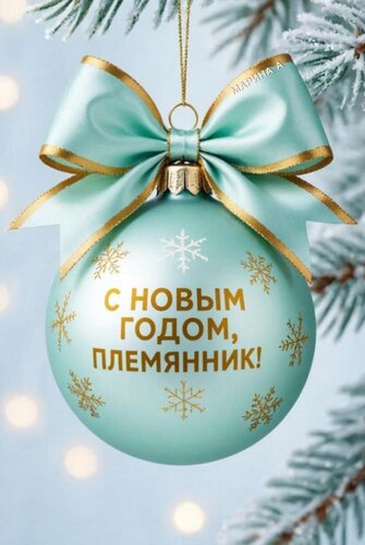 Открытка С Новым годом, племянник!