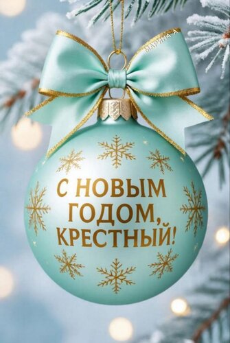 Открытка С Новым годом, крестный!