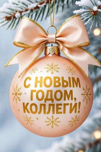 Открытка С Новым годом, коллеги!