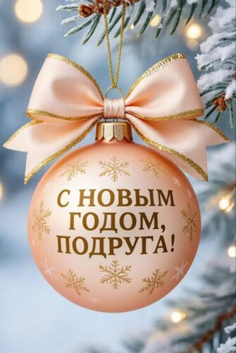 Открытка С Новым годом, подруга!