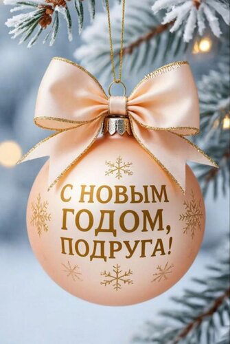 Открытка С Новым годом, подруга!