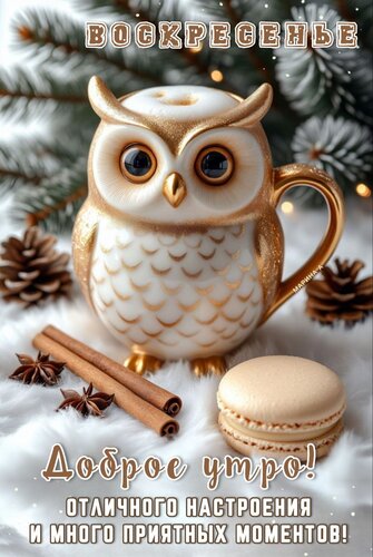 Открытка Воскресенье. Доброе утро! Отличного настроения и много приятных моментов!