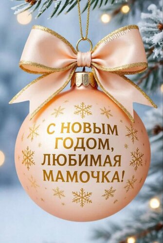 Открытка С Новым годом, любимая мамочка!