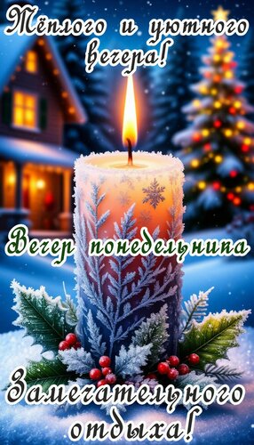 Открытка Вечер понедельника