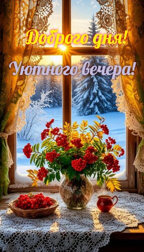 Открытка Доброго дня! Уютного вечера!
