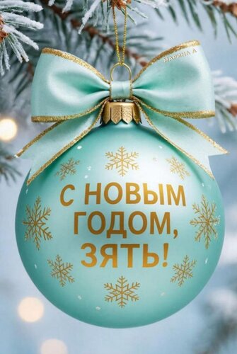 Открытка С Новым годом, зять!