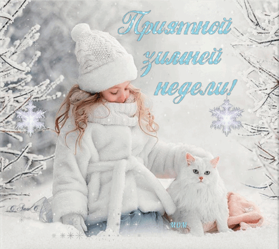 Анимированная открытка Приятной зимней недели!