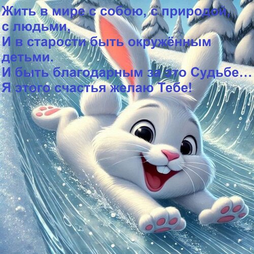 Открытка Жить в мире с собою, с природой, с людьми, и в старости быть окружённым детьми. И быть благодарным з