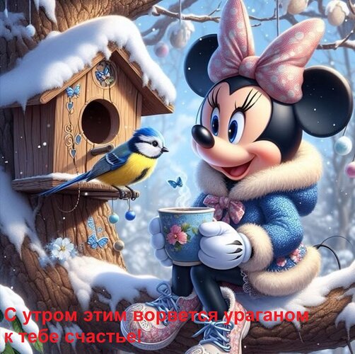 Открытка С утром этим ворвется ураганом к тебе счастье!