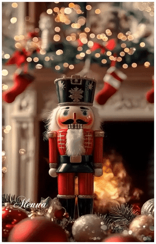 Анимированная открытка Зима