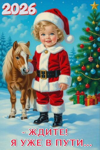 Открытка 2026. Ждите! Я уже в пути...