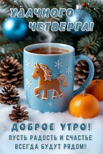 Открытка Удачного четверга! Доброе утро! Пусть радость и счастье всегда будут рядом!