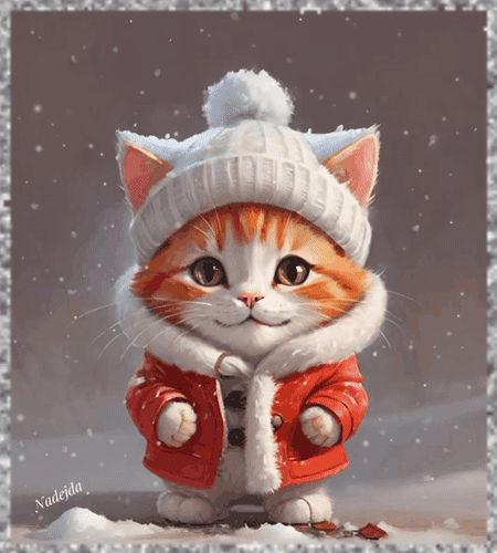 Анимированная открытка Удачного четверга! Одевайтесь теплее, берегите себя!