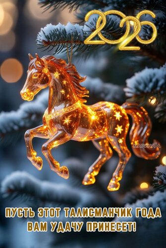 Открытка Пусть этот талисманчик года вам удачу принесет!