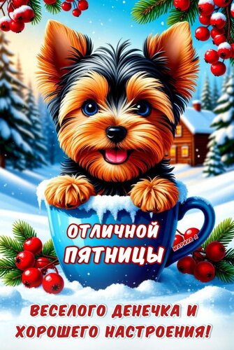 Открытка Отличной пятницы! Веселого денечка и хорошего настроения!