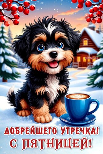 Открытка Добрейшего утречка! С пятницей!