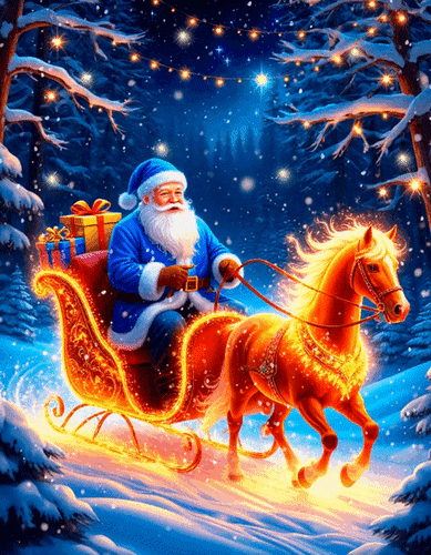 Анимированная открытка Пусть праздник Новогодний приносит свет в сердца, любви, тепла, здоровья, успехов и добра!