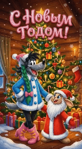 Анимированная открытка С Новым годом!