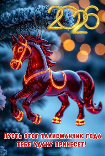 Открытка Пусть этот талисманчик года тебе удачу принесет!