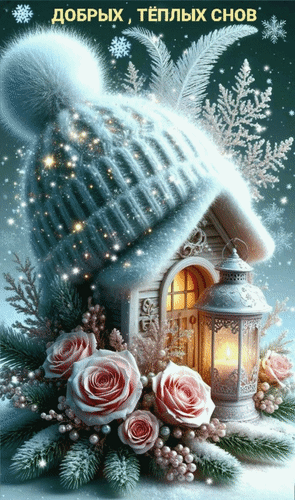 Анимированная открытка Добрых, тёплых снов
