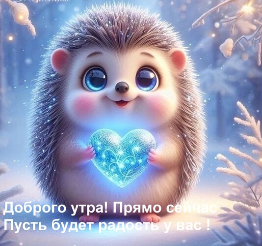 Открытка Доброго утра! Прямо сейчас пусть будет радость у вас!