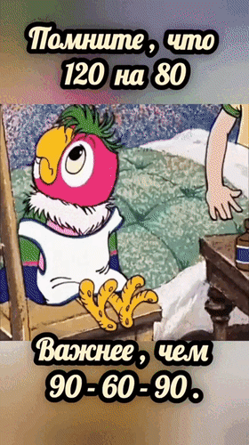 Анимированная открытка Помните, что 120 на 80 важнее, чем 90-60-90.