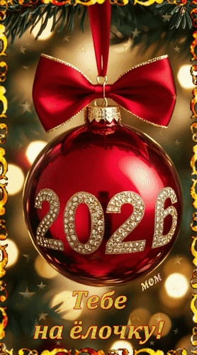 Анимированная открытка Тебе на ёлочку!