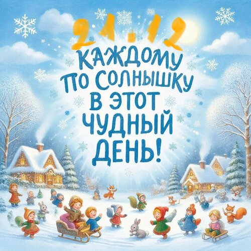 Открытка 21.12 Каждому по солнышку в этот чудный день!