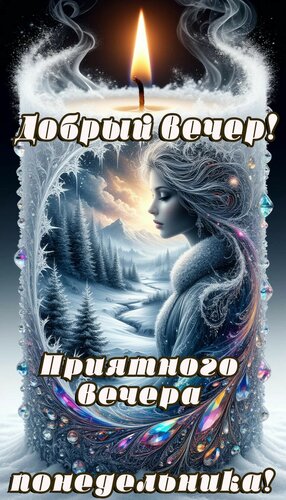 Открытка Добрый вечер понедельника