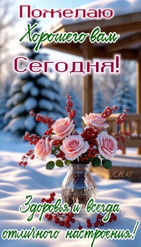 Открытка Пожелаю хорошего вам сегодня! Здоровья и всегда отличного настроения.