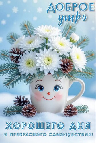 Открытка Доброе утро! Хорошего дня и прекрасного самочувствия!