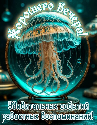 Открытка Хорошего вечера. Удивительных событий, радостных воспоминаний.