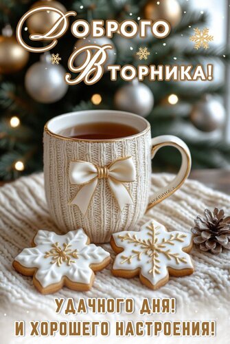 Открытка Доброго вторника! Удачного дня и хорошего настроения!