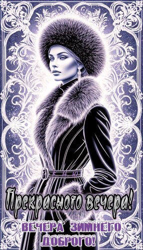 Открытка Прекрасного вечера! Вечера зимнего доброго!