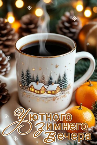 Открытка Уютного зимнего вечера!