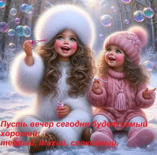 Открытка Пусть вечер сегодня будет самый хороший: теплый, тихий, спокойный.