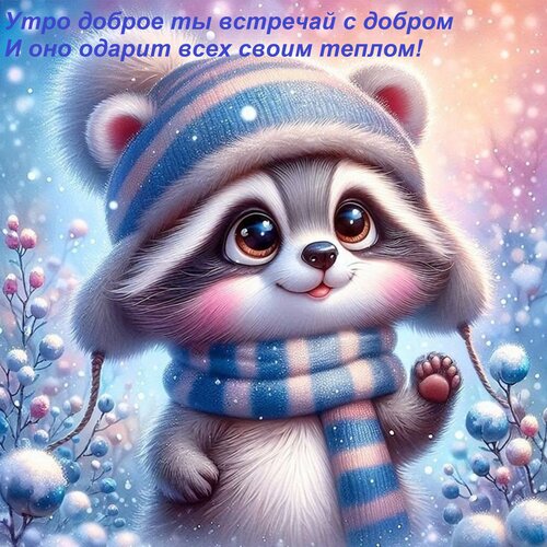 Открытка Утро доброе ты встречай с добром И оно одарит всех своим теплом!