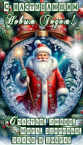 Открытка С наступающим Новым годом!