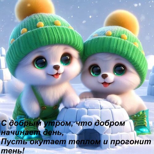 Открытка С добрым утром, что добром начинает день, пусть окутает теплом и прогонит тень!