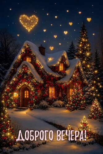 Открытка Доброго вечера