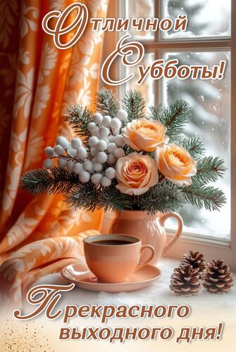 Открытка Отличной субботы! Прекрасного выходного дня!