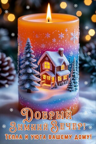 Открытка Добрый зимний вечер! Тепла и уюта вашему дому!