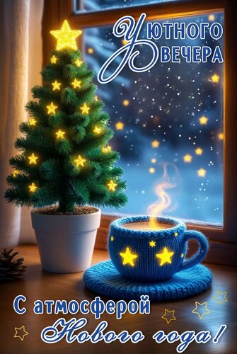 Открытка Уютного вечера! С атмосферой Нового года!