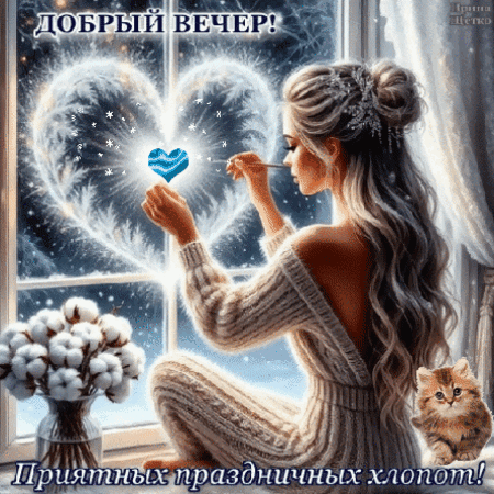 Анимированная открытка Добрый вечер!