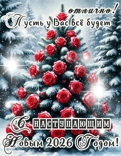 Открытка С наступающим Новым 2026 годом!