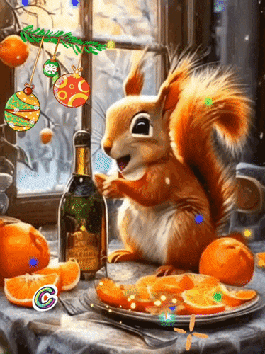 Анимированная открытка С наступающим Новым годом!